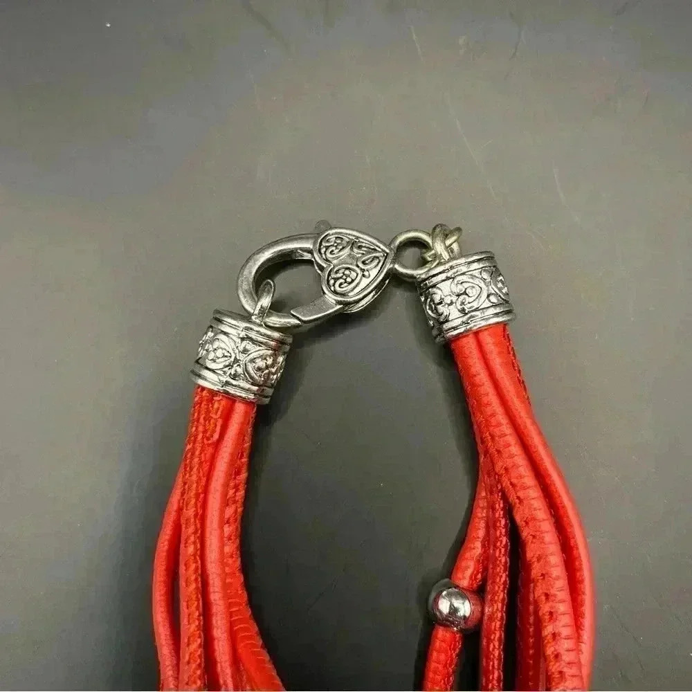 Red Cord Necklace with Clasp Bracelet Cord Chain Dog Necklace - Picture 6 of 9